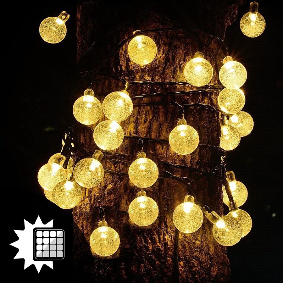 Tuinslinger – 100x LED Bollen – 21,8m – Warm Wit 3000K – Decoratief & Weerbestendig