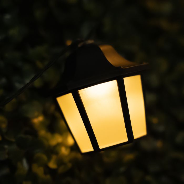 10x LED Lantaarns – 3,8m – Warm Wit 3000K – Decoratief & Weerbestendig