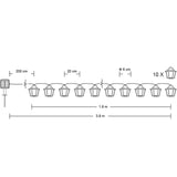 10x LED Lantaarns – 3,8m – Warm Wit 3000K – Decoratief & Weerbestendig