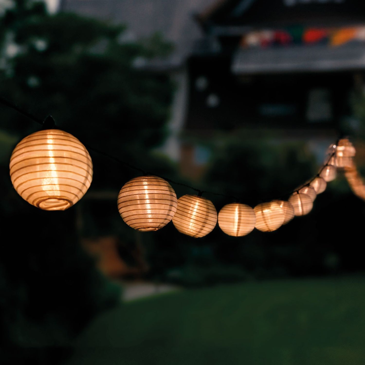 Solar Tuinslinger – 20x LED Lantaarns – 7,59m – Warm Wit 3000K