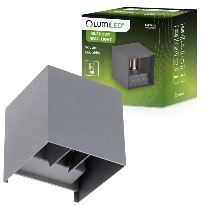 LED Gevellamp G9 – Up & Down Buitenlamp, Grafiet