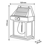 Solar LED Wandlamp – Gevellamp 3000K, IP44 met Bewegings- en Schemersensor