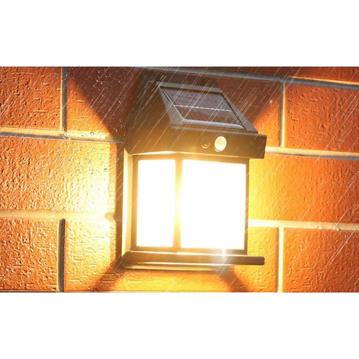 Solar LED Wandlamp – Gevellamp 3000K, IP44 met Bewegings- en Schemersensor