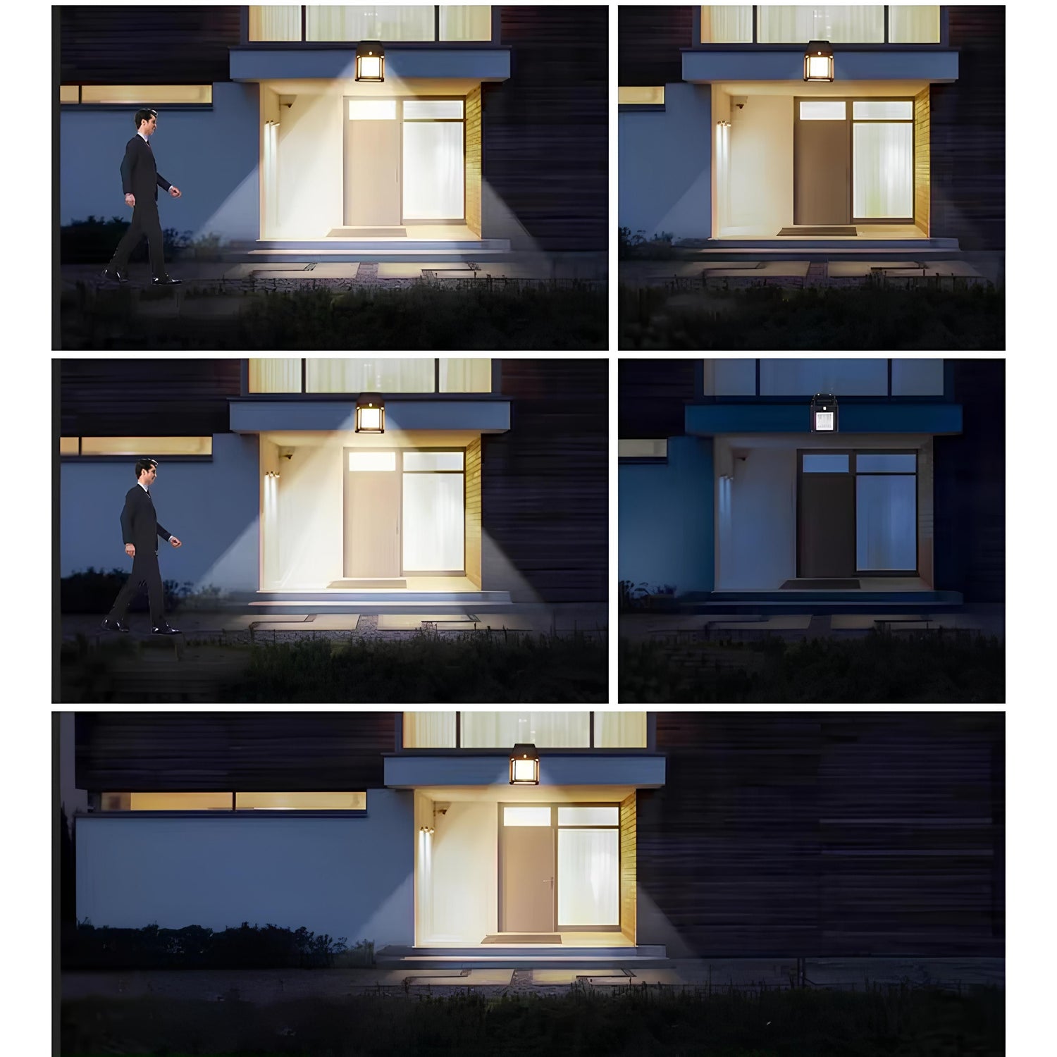 Solar LED Wandlamp – Gevellamp 3000K, IP44 met Bewegings- en Schemersensor