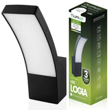LED Buitenwandlamp 10W – Zwart, 4000K, IP44