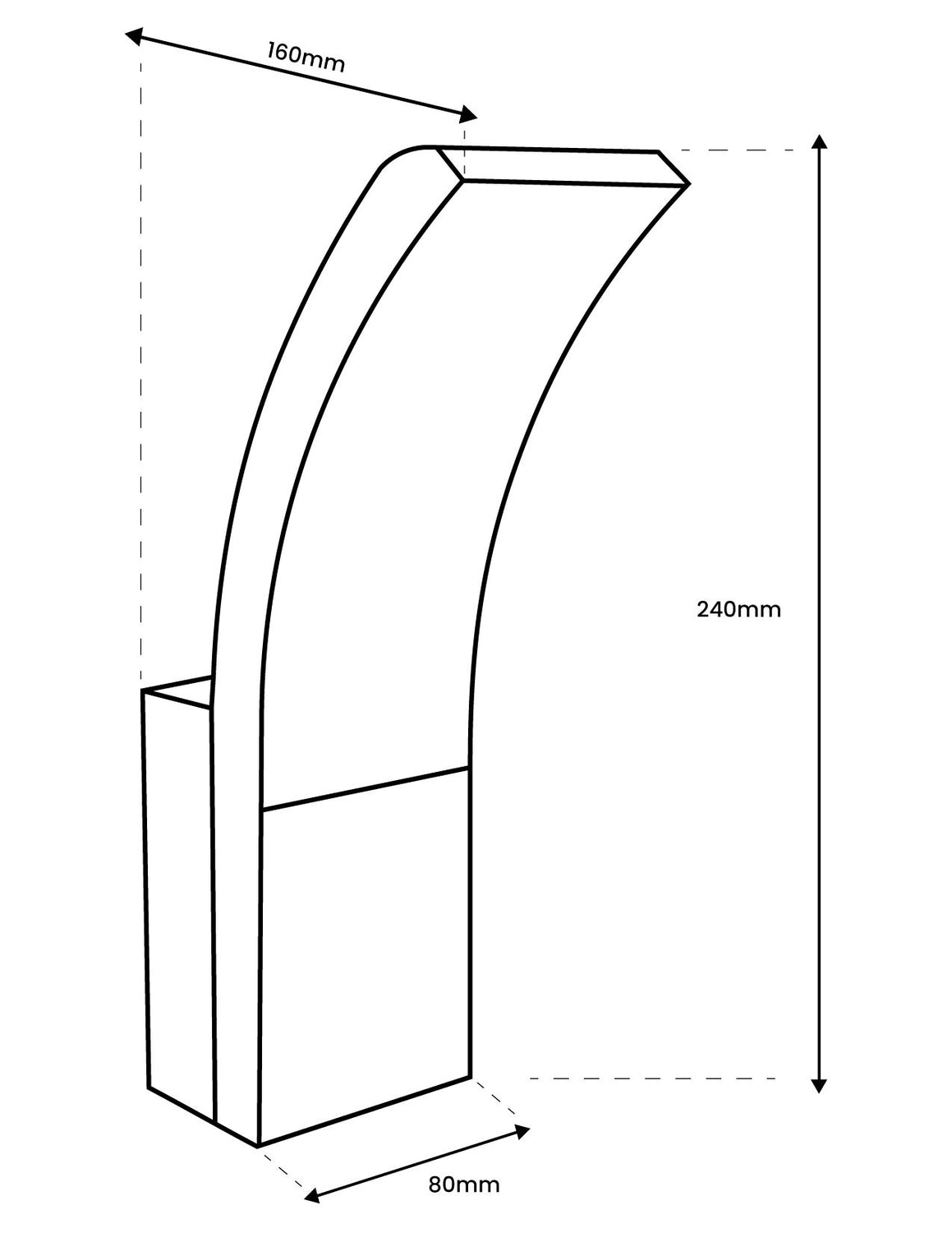 LED Buitenwandlamp 10W – Zwart, 4000K, IP44