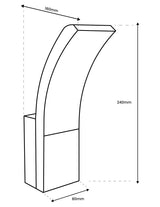 LED Buitenwandlamp 10W – Zwart, 4000K, IP44