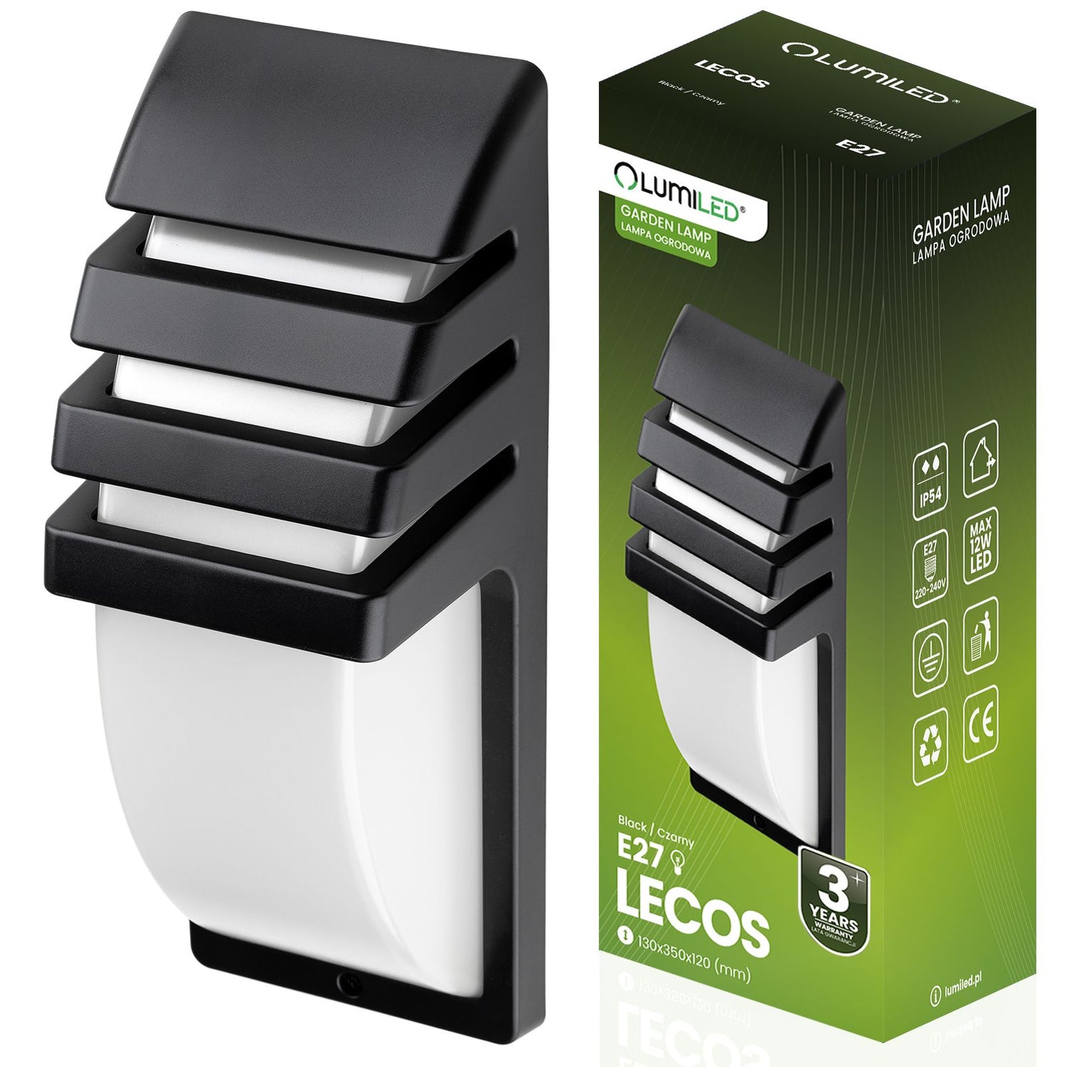 LED Tuinwandlamp 35 cm – Gevelverlichting met E27 Fitting