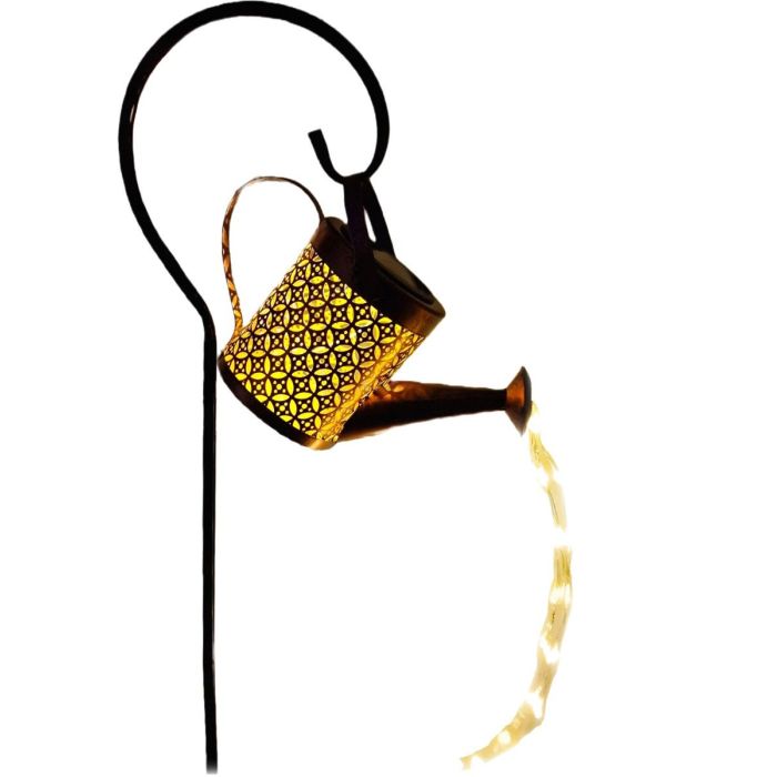 Solar LED Tuinlamp – Gieterdesign, Koperkleur, IP44, 3000K Warm Wit