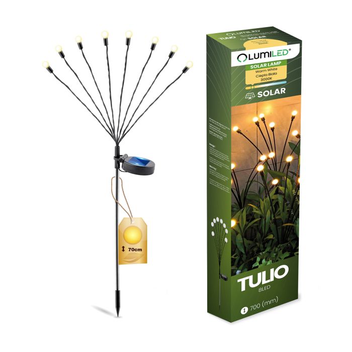 Solar Tuinlamp – Paardenbloemdesign met Lichtbolletjes, 70 cm, IP44, 3000K Warm Wit