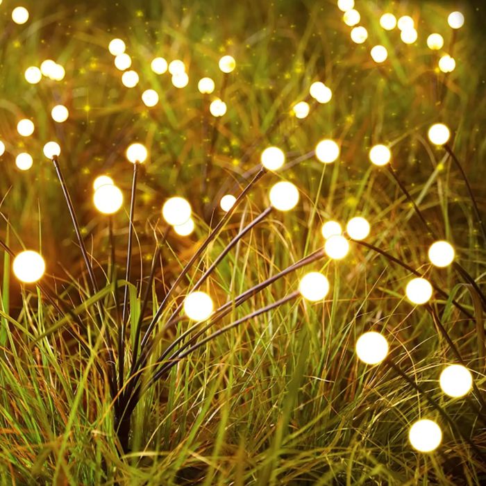 Solar Tuinlamp – Paardenbloemdesign met Lichtbolletjes, 70 cm, IP44, 3000K Warm Wit