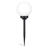 Solar LED Tuinlamp – Witte Bol 25 cm – Grondmontage - Gekleurd