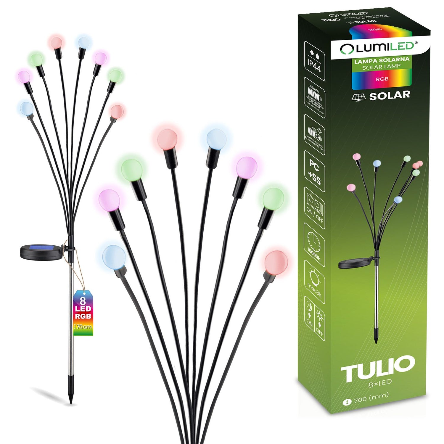 Solar Tuinlamp TULIO – LED – Decoratieve Priklamp – Paardenbloemdesign