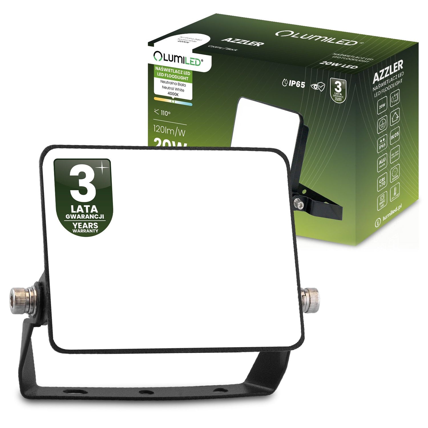 Weerbestendige LED Buitenlamp – 20W – 4000K – IP65 – Halogeen