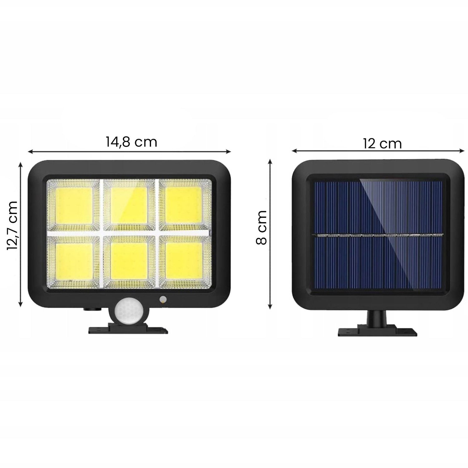 Solar LED Schijnwerper – Tuinlamp 6500K, IP65 met Bewegings- en Schemersensor