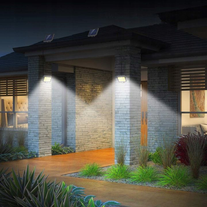 Solar LED Schijnwerper – Tuinlamp 6500K, IP65 met Bewegings- en Schemersensor