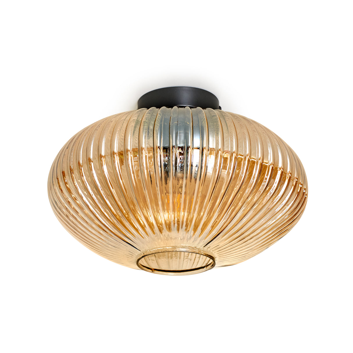 Design Plafondlamp Rond Amberglas - Amelie
