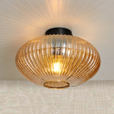 Design Plafondlamp Rond Amberglas - Amelie