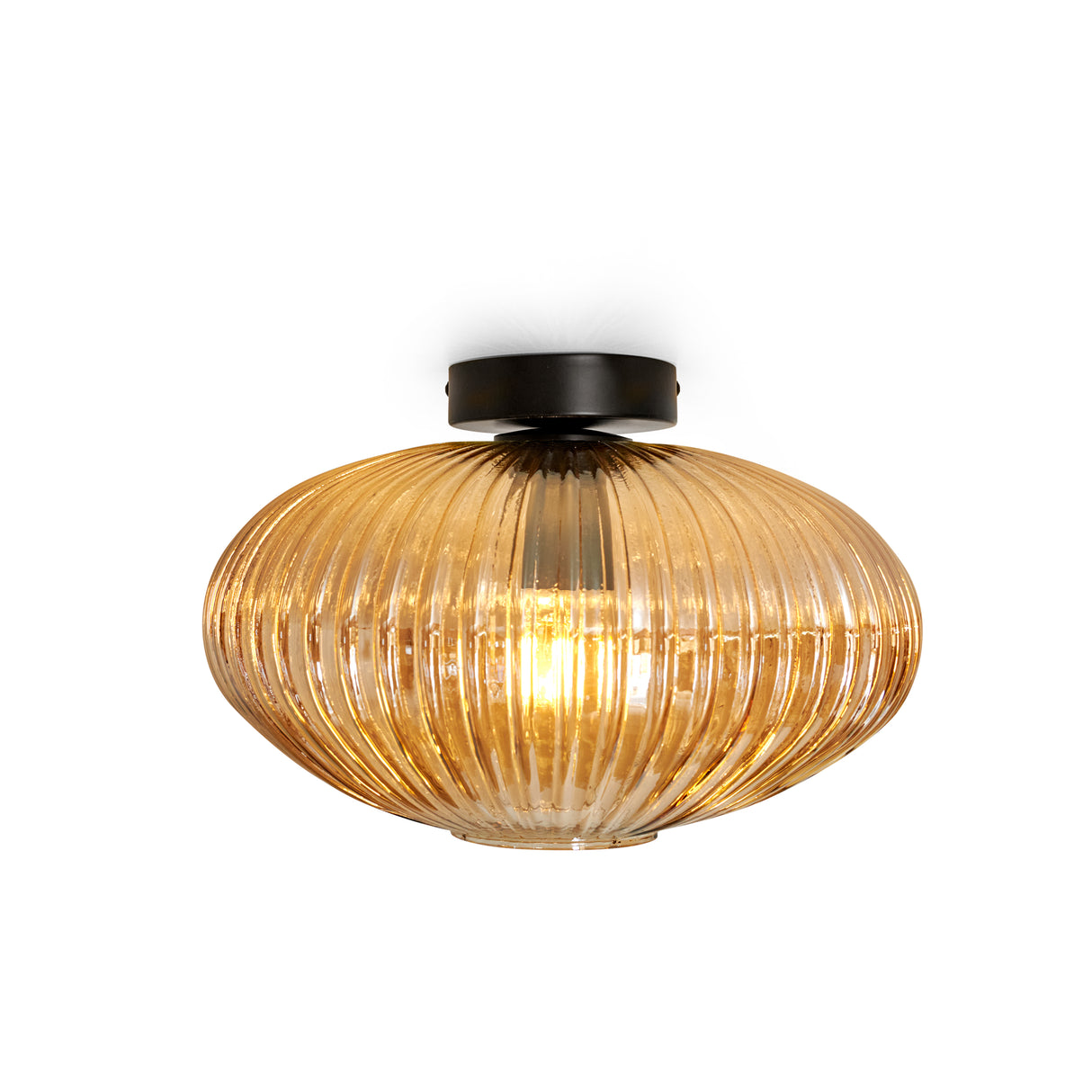 Design Plafondlamp Rond Amberglas - Amelie