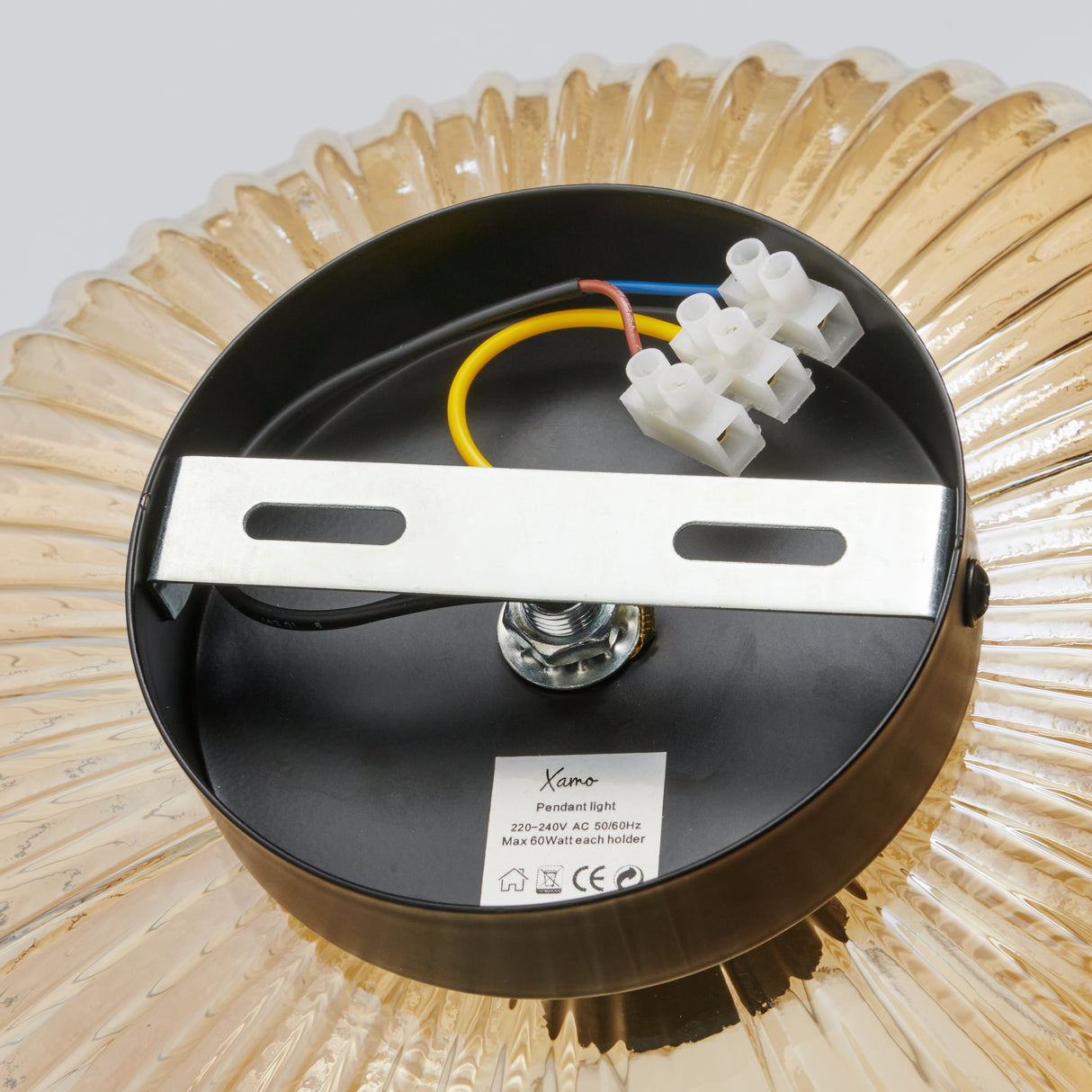 Design Plafondlamp Rond Amberglas - Amelie