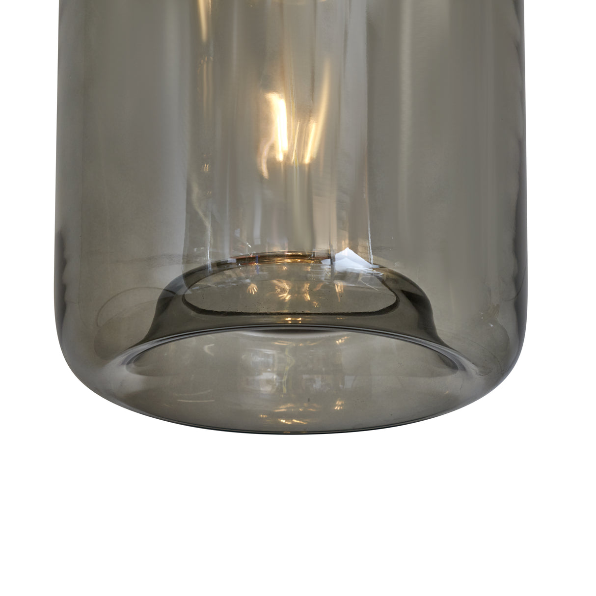 Hanglamp 5-Lichts Mix | Rookglas | Industrieel | Woonkamer | Eetkamer | Smoke | Zwart