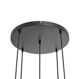 Hanglamp 5-Lichts Mix | Rookglas | Industrieel | Woonkamer | Eetkamer | Smoke | Zwart