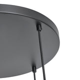 Hanglamp 5-Lichts Mix | Rookglas | Industrieel | Woonkamer | Eetkamer | Smoke | Zwart