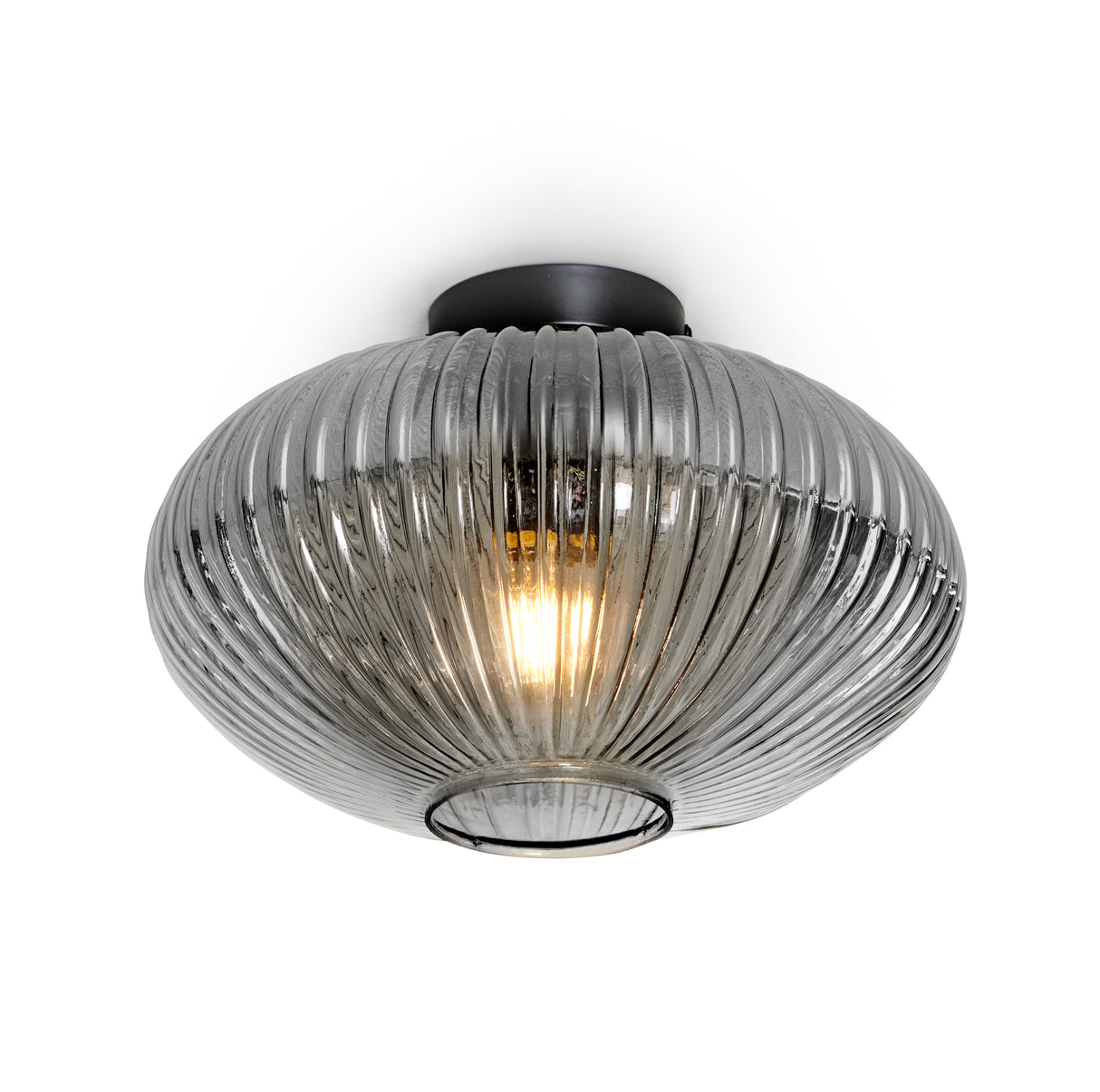 Design Plafondlamp Rond Smokeglas -