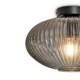 Design Plafondlamp Rond Smokeglas -