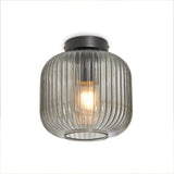 Ronde Plafondlamp Smoke Glas -