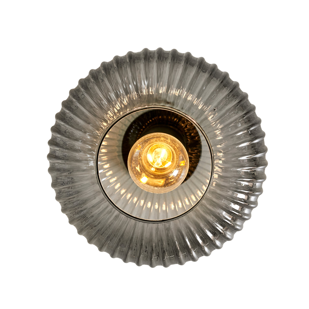 Ronde Plafondlamp Smoke Glas -