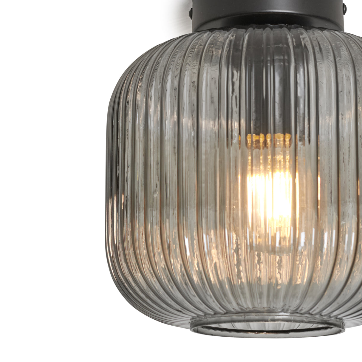 Ronde Plafondlamp Smoke Glas -