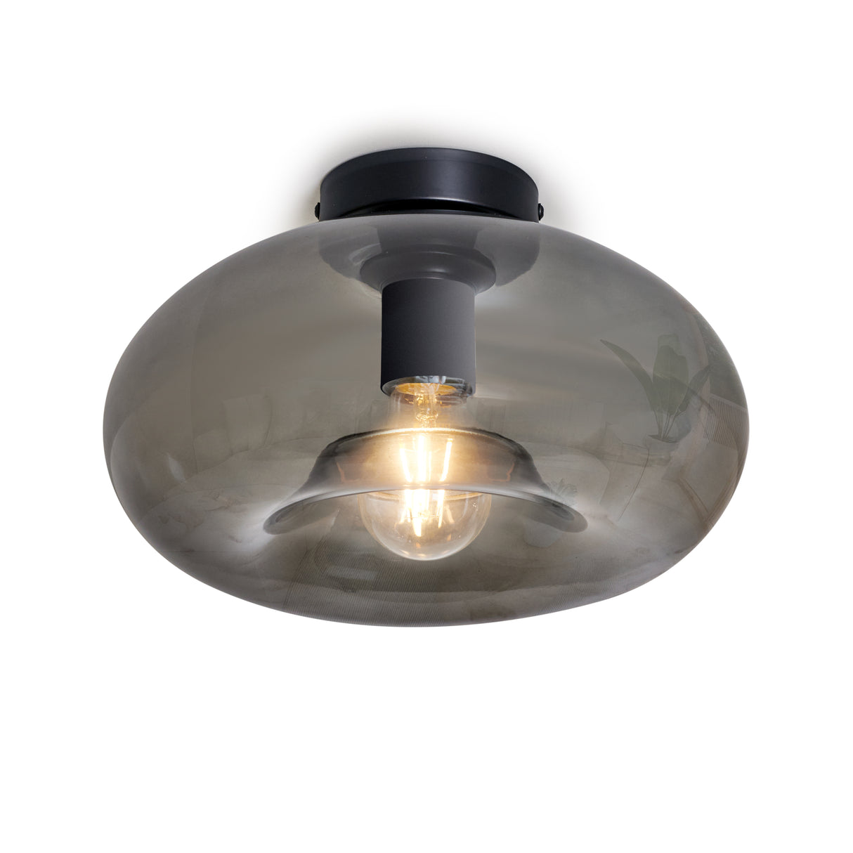 Design Plafondlamp Art Deco Zwart smoke -
