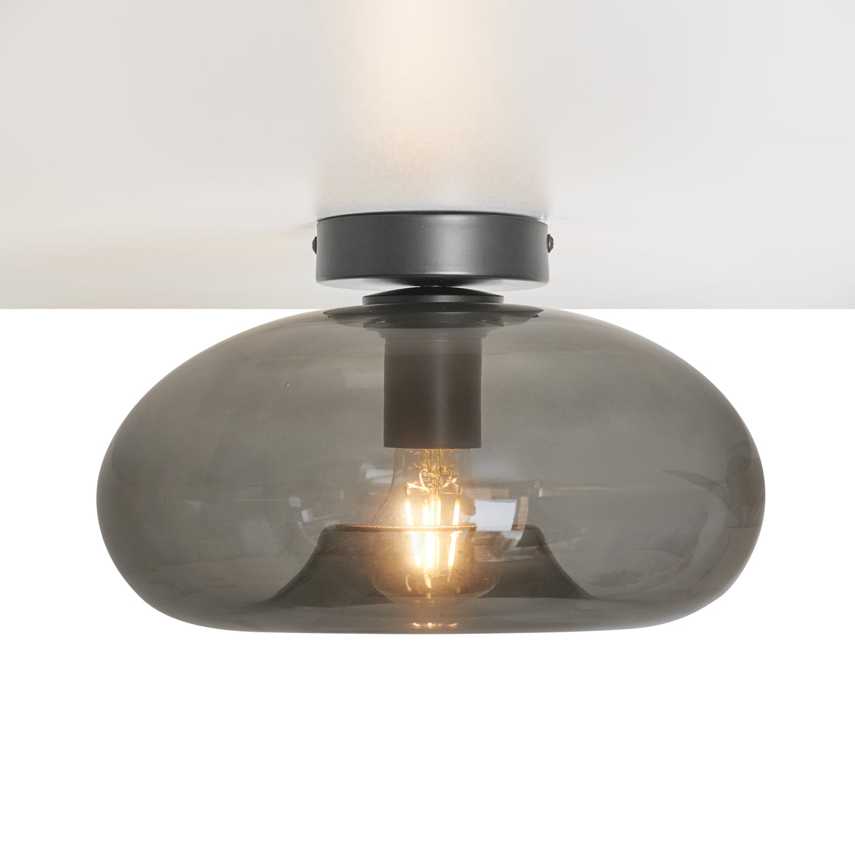 Design Plafondlamp Art Deco Zwart smoke -