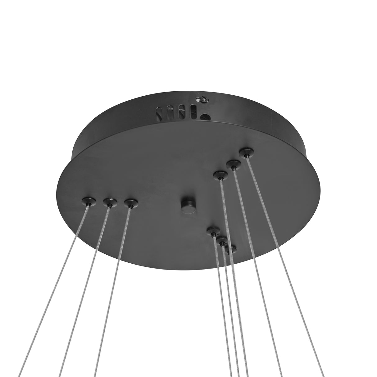 Design Hanglamp Zwart - Dimbaar Led - Drie Ringen - In Hoogte Verstelbaar - Eetkamer - Woonkamer