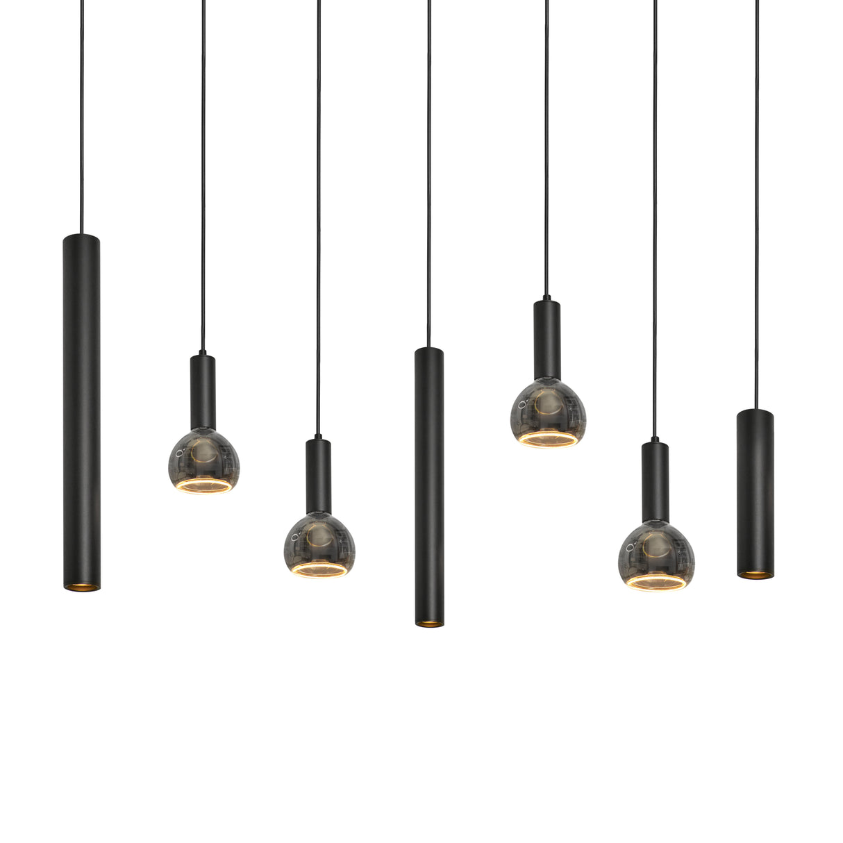 Hanglamp met 7 lichtpunten – inclusief gratis E27 lichtbollen